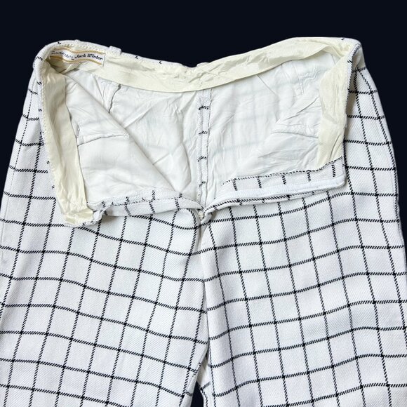 60s 70s vintage Jack Winter cigarette pants checkered pattern high rise crop. - Picture 8 of 8